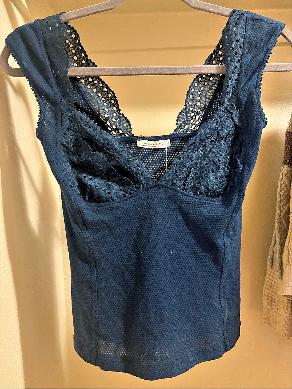 Intimately Free People Lace Detail Tank Top in Blue - Picture 2 of 2